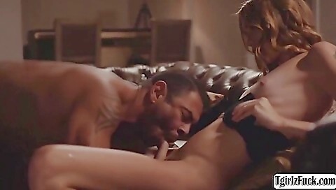 Deepthroats stepdaddy's cock and ass for ts crystal thayer