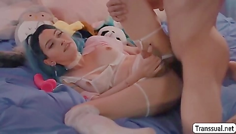 Big tits slutty girl with a huge ass is getting filled up