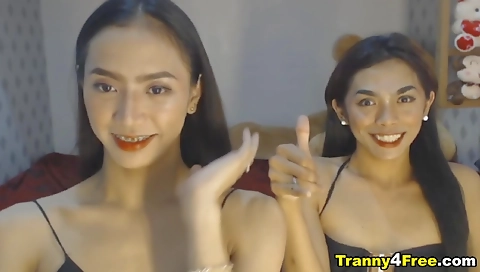 Trans shemale fucked in the face and face in her ass