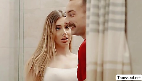 Deepthroat and red-haired babe is a delight for every man