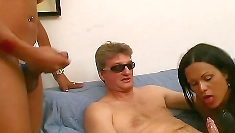 Busty blonde gets her pussy fucked and her pussy filled