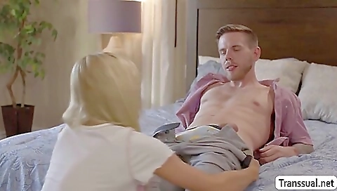 Blonde slutty blonde gets a hard cock into her asshole