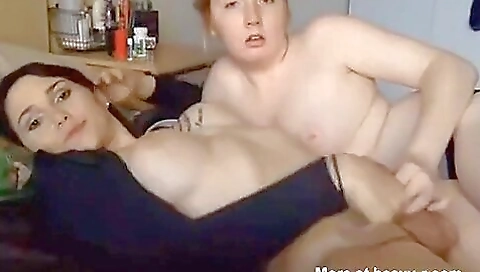 Blonde girlfriend plays with his big cock in homemade sex clip