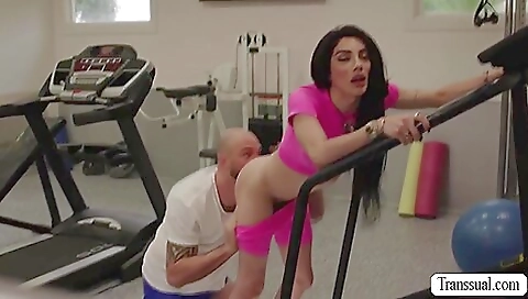 Nice brunette is getting her hole pounded by a dude